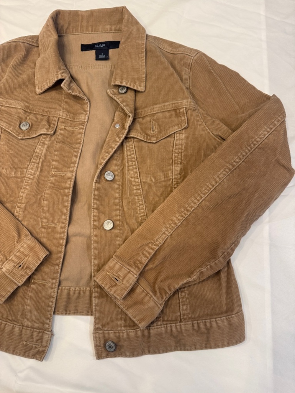 GAP Corduroy Jean Jacket in Tan Brown - Picture 5 of 14